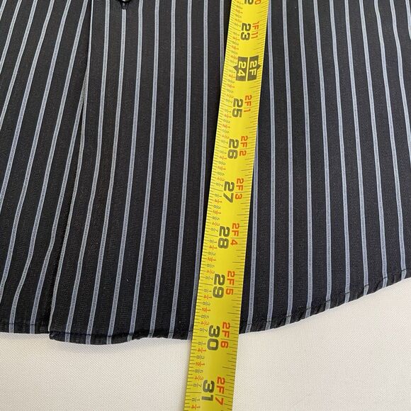 BCBG Attitude Blue Pinstripe Modern Fit Button Up-L - Picture 6 of 11